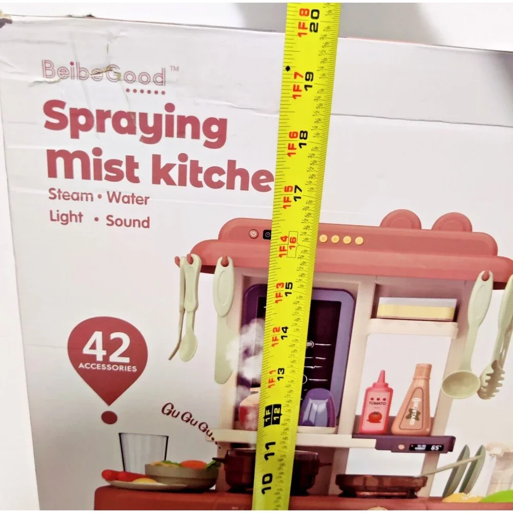 Kids Kitchen PlaySet Cooking, 42 Pcs  with Sounds, Lights, Misting and Steam NEW